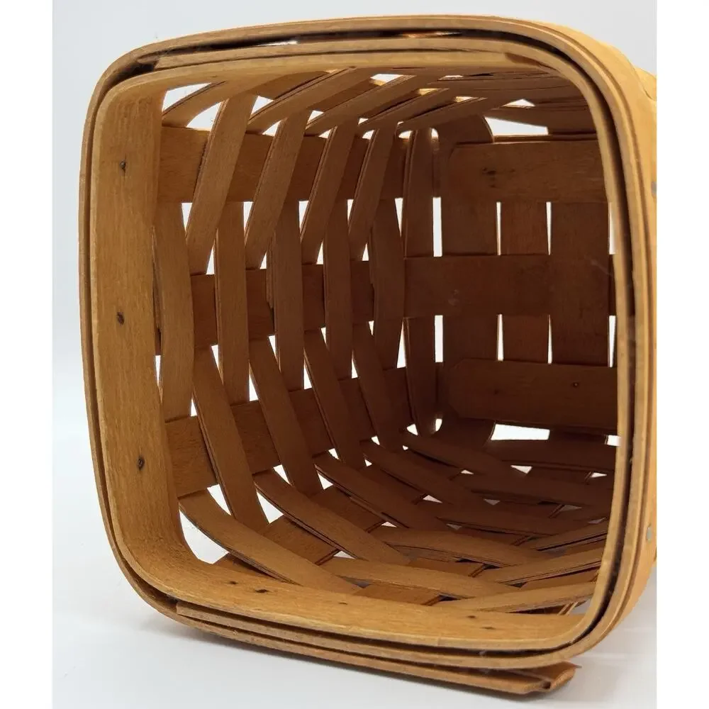 Vintage Longaberger Basket 1997 Small Square Spoon Holder 6” x 5.5